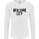 New York City as Worn by John Lennon Mens Long Sleeve T-Shirt White