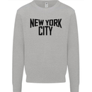 New York City as Worn by John Lennon Mens Sweatshirt Jumper Sports Grey