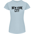 New York City as Worn by John Lennon Womens Petite Cut T-Shirt Light Blue