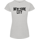 New York City as Worn by John Lennon Womens Petite Cut T-Shirt Sports Grey