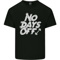 No Days Off Gym Training Top Bodybuilding Mens Cotton T-Shirt Tee Top Black