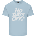 No Days Off Gym Training Top Bodybuilding Mens Cotton T-Shirt Tee Top Light Blue