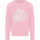 No Days Off Gym Training Top Bodybuilding Mens Sweatshirt Jumper Light Pink