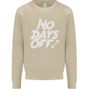No Days Off Gym Training Top Bodybuilding Mens Sweatshirt Jumper Sand