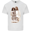 No More Selfies Funny Camer Photography Mens Cotton T-Shirt Tee Top White