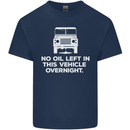 No Oil Left Vehicle Overnight 4X4 Off Road Mens Cotton T-Shirt Tee Top Navy Blue