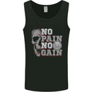 No Pain No Gain Gym Training Top Fitness Mens Vest Tank Top Black