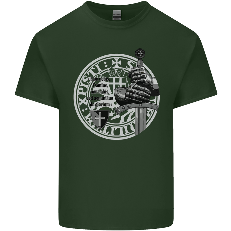 Non Nobie St. George's Day Knights Templar Mens Cotton T-Shirt Tee Top Forest Green