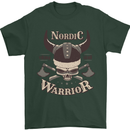 Nordic Warrior Viking Skull Mens T-Shirt 100% Cotton Forest Green