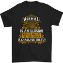 Normal Is an Illusion Slogan Mens T-Shirt Cotton Gildan Black
