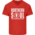 Northern Soul Keep the Faith Mens V-Neck Cotton T-Shirt Red