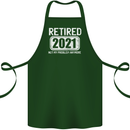 Not My Problem 2021 Retirement Retired Cotton Apron 100% Organic Forest Green