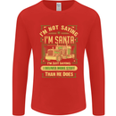 Not Santa Delivery Driver Christmas Funny Mens Long Sleeve T-Shirt Red
