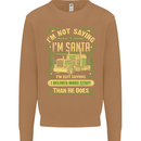 Not Santa Delivery Driver Christmas Funny Mens Sweatshirt Jumper Caramel Latte