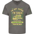 Not Santa Delivery Driver Christmas Funny Mens V-Neck Cotton T-Shirt Charcoal