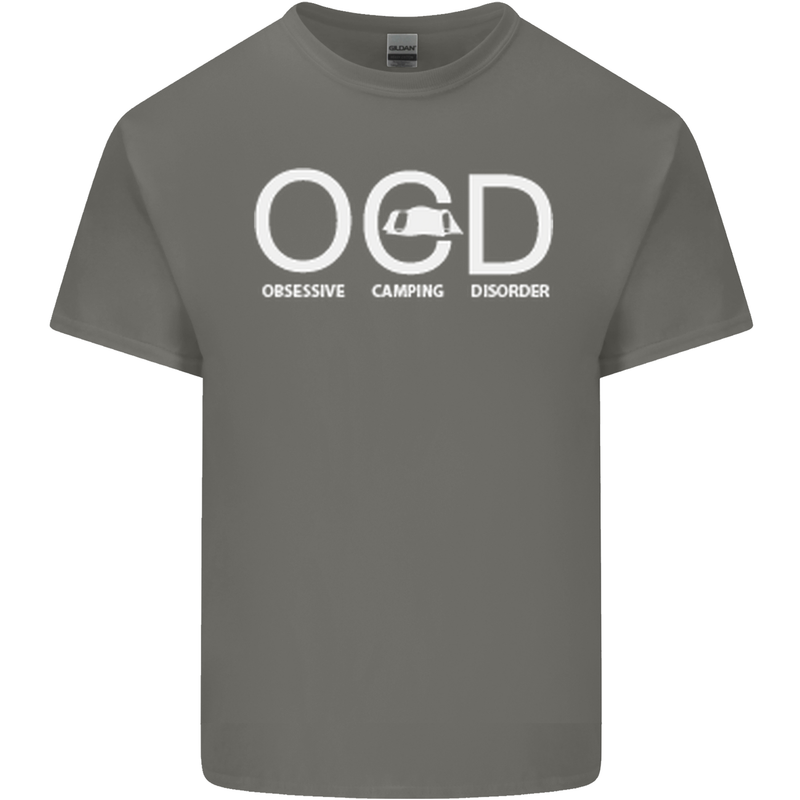OCD Obsessive Camping Disorder Mens Cotton T-Shirt Tee Top Charcoal