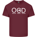 OCD Obsessive Camping Disorder Mens Cotton T-Shirt Tee Top Maroon