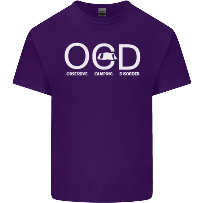 OCD Obsessive Camping Disorder Mens Cotton T-Shirt Tee Top Purple