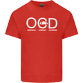 OCD Obsessive Camping Disorder Mens Cotton T-Shirt Tee Top Red