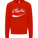 Obey Cthulhu Kraken Octopus R'lyeh Mens Sweatshirt Jumper Bright Red