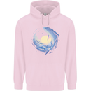 Ocean Whale & Octopus Mens 80% Cotton Hoodie Light Pink