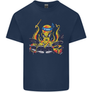 Octopus Drummer Drumming Drum Funny Kids T-Shirt Childrens Navy Blue