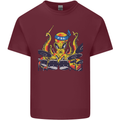 Octopus Drummer Drumming Drum Funny Mens Cotton T-Shirt Tee Top Maroon