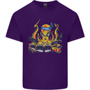 Octopus Drummer Drumming Drum Funny Mens Cotton T-Shirt Tee Top Purple