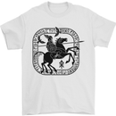 Odin Wotan Vikings Valhalla Norse Mythology Mens T-Shirt Cotton Gildan White