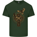 Odins Celtic Raven Viking Thor Ragnar Norse Mens Cotton T-Shirt Tee Top Forest Green