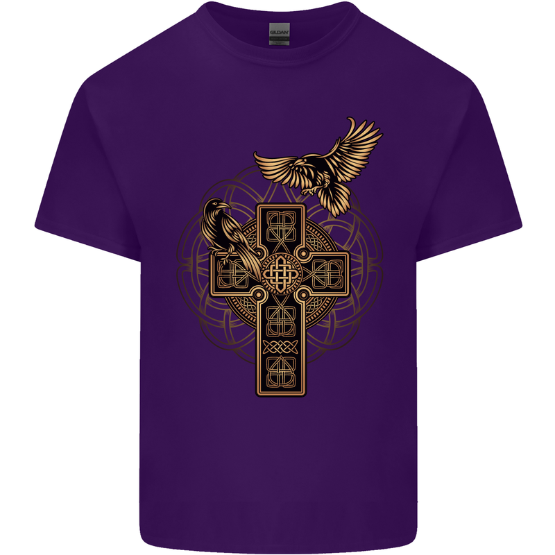 Odins Celtic Raven Viking Thor Ragnar Norse Mens Cotton T-Shirt Tee Top Purple