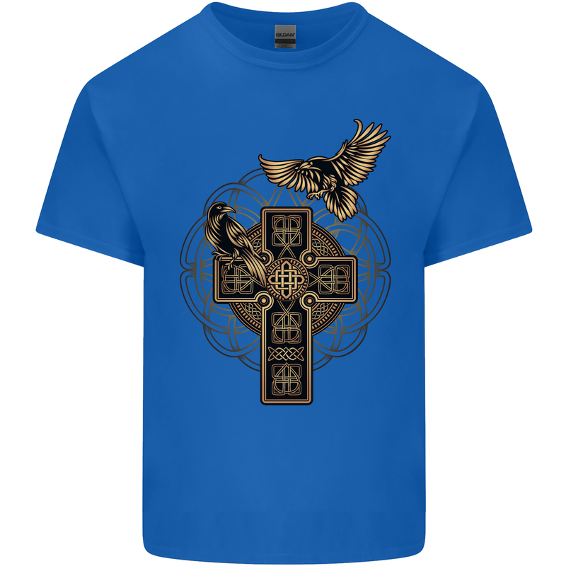 Odins Celtic Raven Viking Thor Ragnar Norse Mens Cotton T-Shirt Tee Top Royal Blue