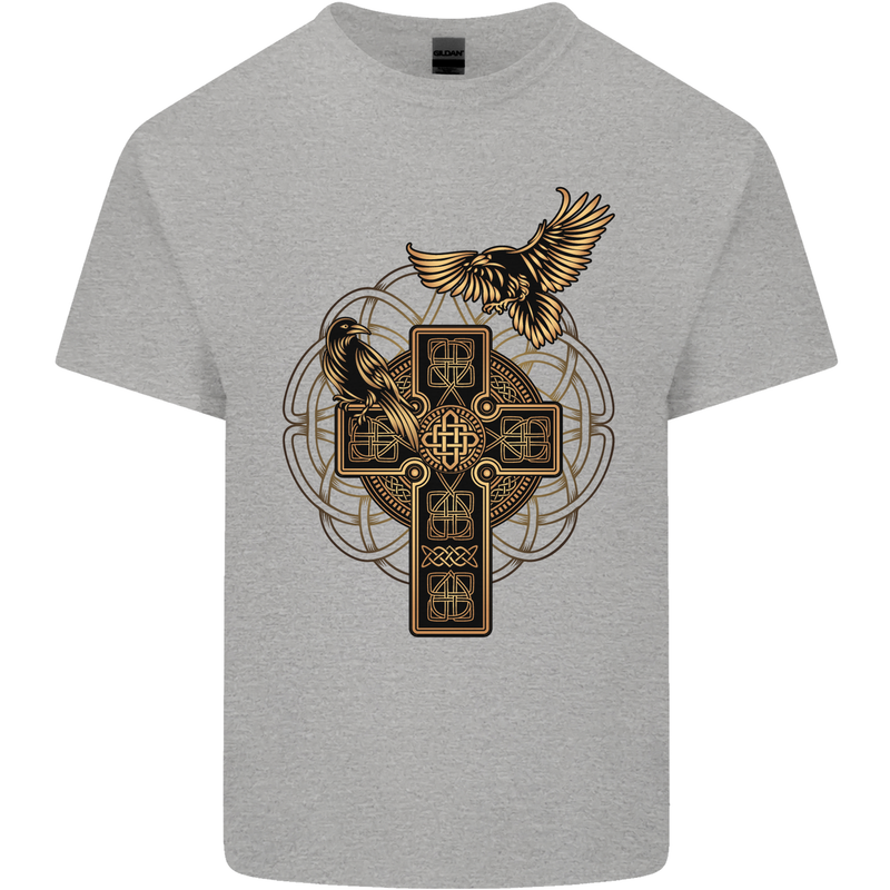 Odins Celtic Raven Viking Thor Ragnar Norse Mens Cotton T-Shirt Tee Top Sports Grey