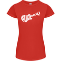 Offensive Guitar Acoustic Electric Bass Womens Petite Cut T-Shirt Red