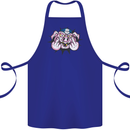 Offensive Pig Finger Flip Cotton Apron 100% Organic Royal Blue