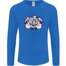 Offensive Pig Finger Flip Mens Long Sleeve T-Shirt Royal Blue