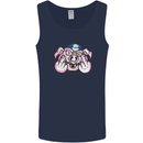 Offensive Pig Finger Flip Mens Vest Tank Top Navy Blue