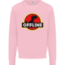 Offline Funny Gamer Gaming Mens Sweatshirt Jumper Light Pink
