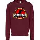 Offline Funny Gamer Gaming Mens Sweatshirt Jumper Maroon