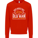 Old Man Motorcycle Motorbike Biker Funny Mens Sweatshirt Jumper Bright Red