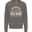 Old Man Motorcycle Motorbike Biker Funny Mens Sweatshirt Jumper Charcoal