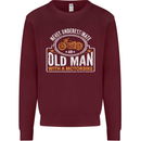 Old Man Motorcycle Motorbike Biker Funny Mens Sweatshirt Jumper Maroon