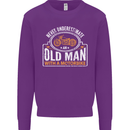 Old Man Motorcycle Motorbike Biker Funny Mens Sweatshirt Jumper Purple