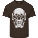 Old Man Skull With Glasses Gothic Biker Mens Cotton T-Shirt Tee Top Dark Chocolate