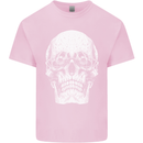 Old Man Skull With Glasses Gothic Biker Mens Cotton T-Shirt Tee Top Light Pink