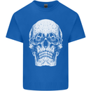 Old Man Skull With Glasses Gothic Biker Mens Cotton T-Shirt Tee Top Royal Blue