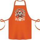 Old Man Strong Gym Age Bodybuilding Cotton Apron 100% Organic Orange