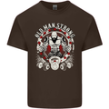 Old Man Strong Gym Age Bodybuilding Mens Cotton T-Shirt Tee Top Dark Chocolate