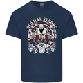 Old Man Strong Gym Age Bodybuilding Mens Cotton T-Shirt Tee Top Navy Blue
