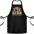 Old Man With a Bow & Arrow Funny Archery Cotton Apron 100% Organic Black